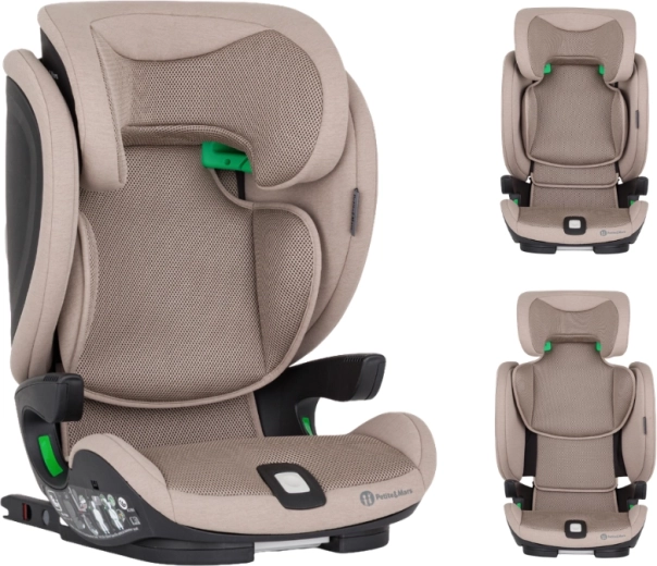 Petite&Mars autosedačka Elite Fix Pro i-Size tan brown air 100–150 cm (15–36 kg)