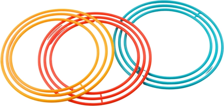 Farebné krúžky v troch veľkostiach