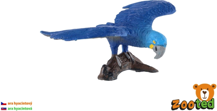Ara hyacintový papagáj – figúrka 9 cm - 1 kus