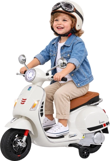 Detské elektrické vozidlo Vespa GTS 125 biele