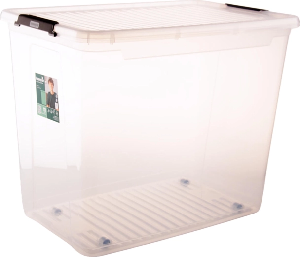 Úložný box 74 l s vekom a kolieskami
