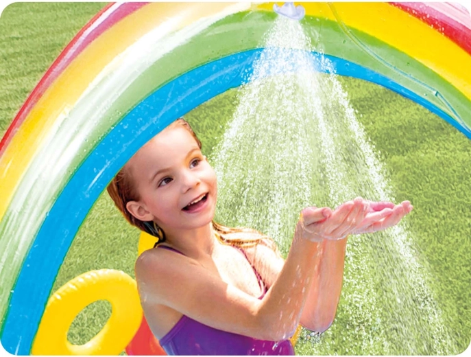 Dúhový sprchový oblúk pre osvieženie