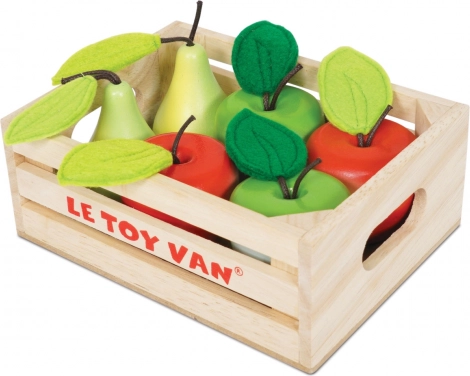 Le Toy Van drevená debnička s jablkami a hruškami