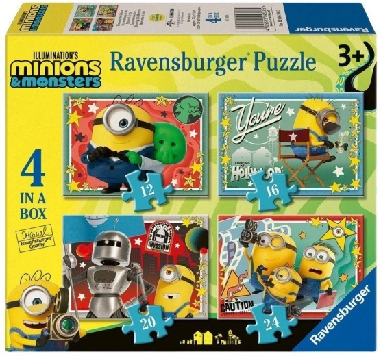 Ravensburger puzzle Mimoni a monštrá 4 v 1 (12, 16, 20, 24 dielikov)