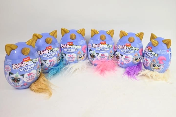 ZURU Rainbocorns Kittycorn Surprise – prekvapivé vajíčko s plyšovým mačiatkom jednorožcom