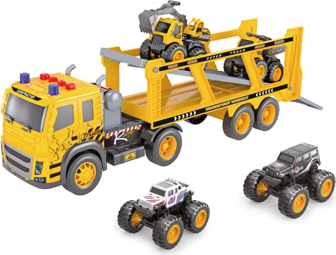 Ťahač s autami a efektmi