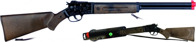 Kovbojská puška čierna kovová