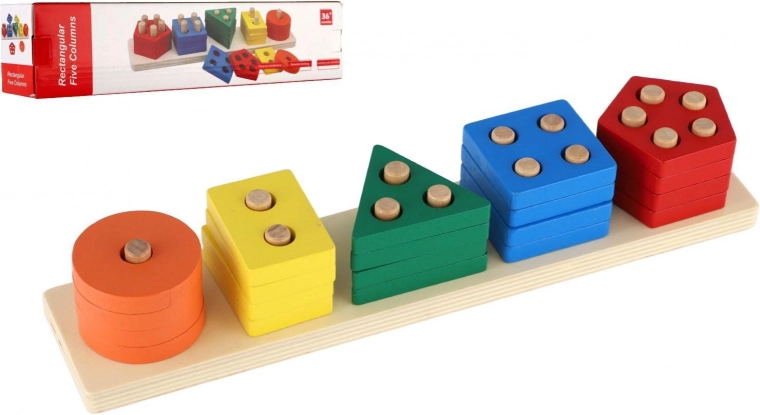 drevená skladacia veža 29,5 cm v krabičke