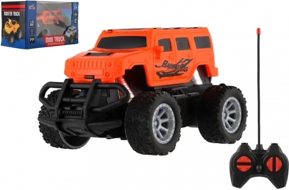 RC mini truck 1:43 na diaľkové ovládanie so svetlom – Oranžové