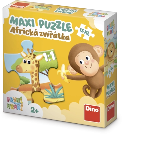 Dino maxi baby puzzle Prvé hranie Africké zvieratká 15 dielikov