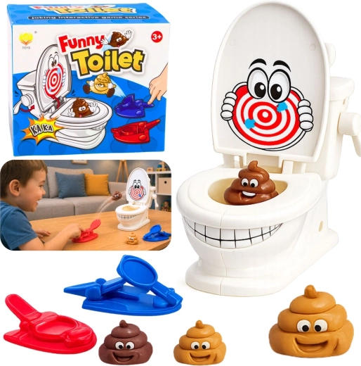 Funny toilet – zručnostná hra s vystreľovacími katapultmi