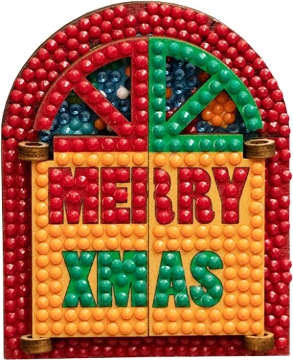 2Kids Toys diamantové maľovanie magnetka okno merry christmas - 1 kus