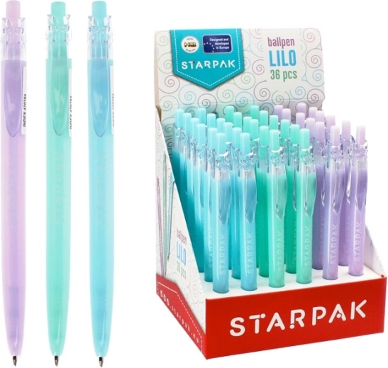 Výsuvné guľôčkové pero v pastelových farbách 0,7 mm - 1 kus