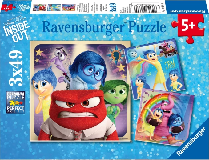 Ravensburger puzzle V hlave 2: Emócie 3×49 dielikov