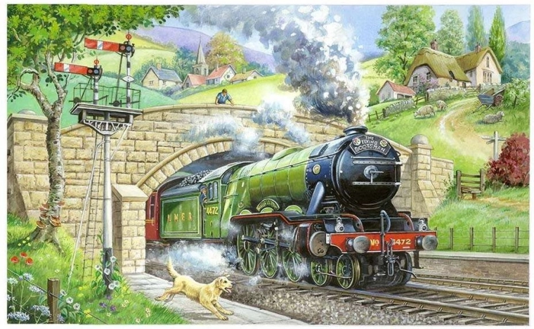 HOP Puzzle Pozorovanie vlakov 250 dielikov