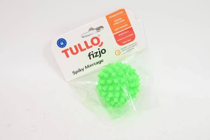 Fizjo rehabilitačná masážna loptička s výstupkami 5,4 cm zelená