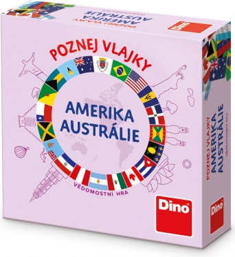 Dino Cestovná hra Spoznaj vlajky - Amerika a Austrália