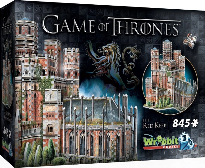 Wrebbit 3D puzzle Hra o tróny: Červená bašta – 845 dielikov