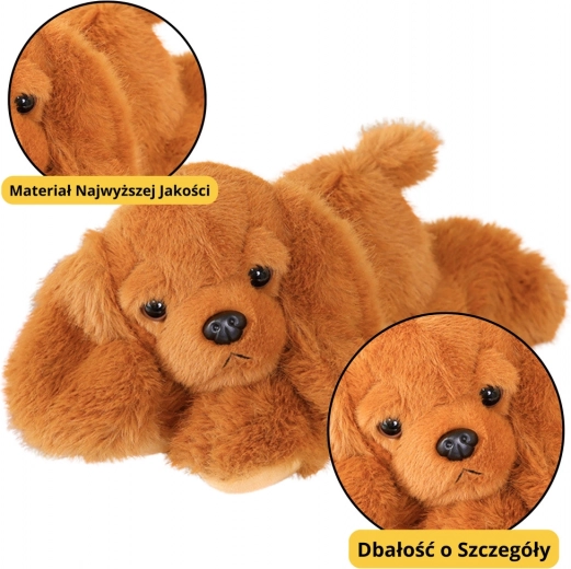 Plyšový pes Cocker Spaniel s váženými labkami hnedý 30cm