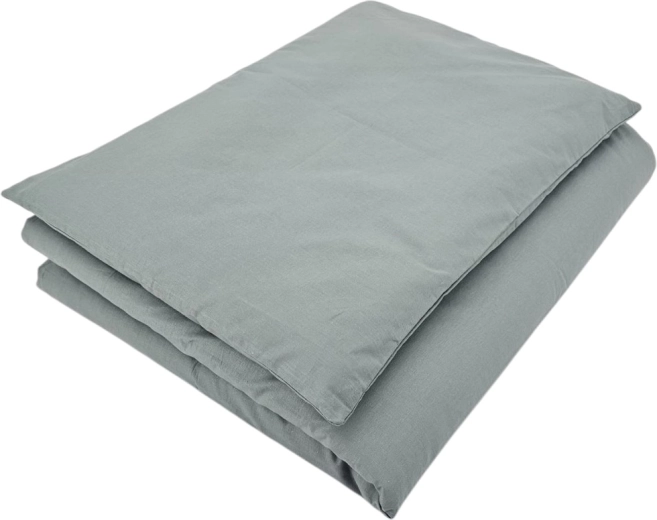 Bavlnené obliečky do detskej postieľky 2-dielne 90 × 120 cm – Olivovozelená