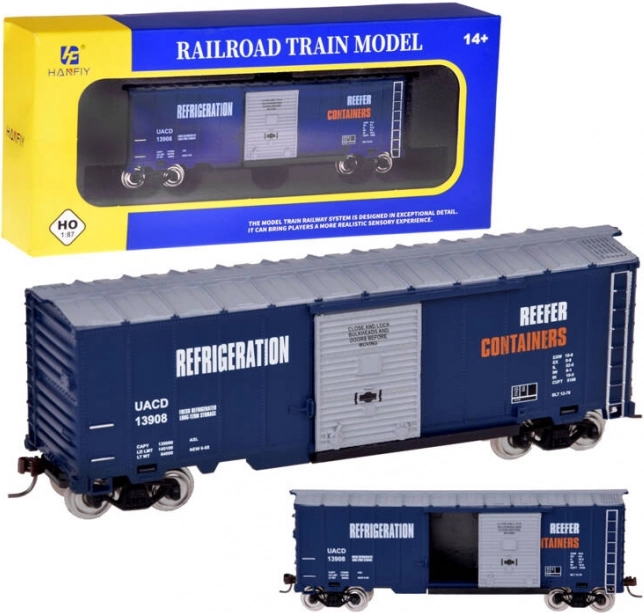 Modelový chladiaci nákladný vozeň H0 1:87 so skrinkou a posuvnými dverami