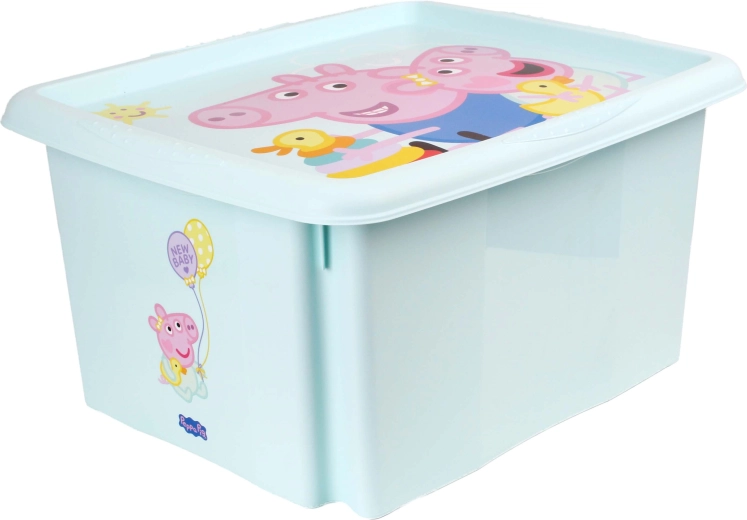 Plastový úložný box s vekom KEEEPER Peppa Pig 24 l