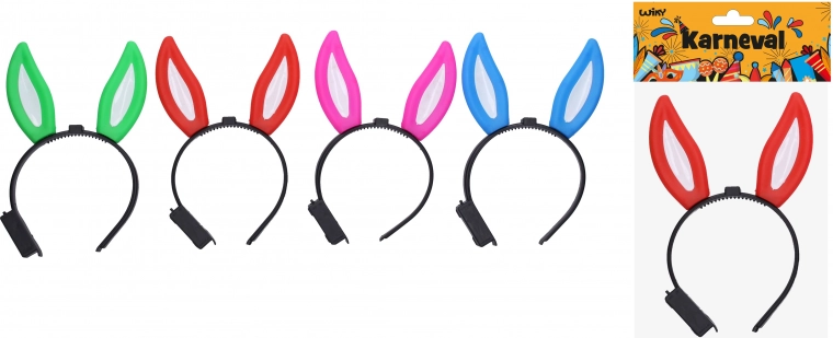 Čelenka s blikajúcimi králičími ušami