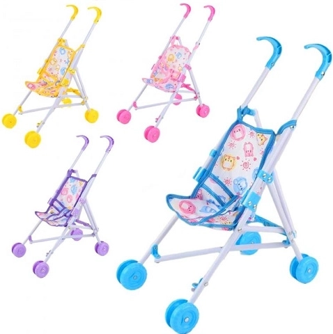 Kovový kočík pre bábiky typu golfky 52 cm