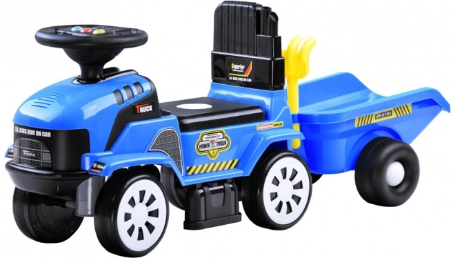 Odrážadlo traktor s prívesom a melódiami pre deti – Traktor