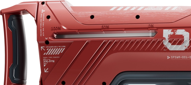 Bez batérií: čisto mechanický blaster