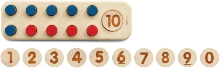 PlanToys drevená matematická sada na sčítanie, odčítanie a násobenie 1–20