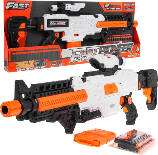 Penálový blaster Fast Pioneer pre deti 8+ s hľadáčikom, zásobníkom a 36 nábojmi