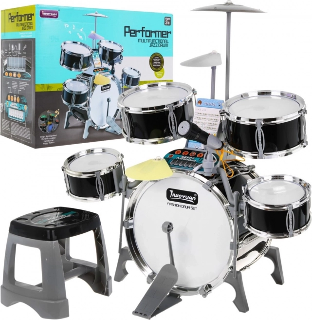 Detský hudobný set bubny + klávesy + mikrofón