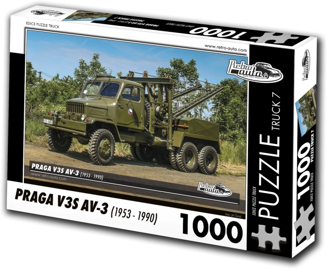 Puzzle Retro-autá TRUCK č. 7 PRAGA V3S AV-3 1000 dielikov