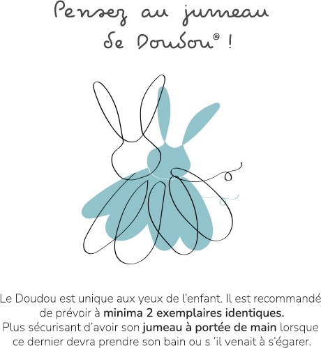 Doudou darčeková sada – plyšový zajačik a dečka