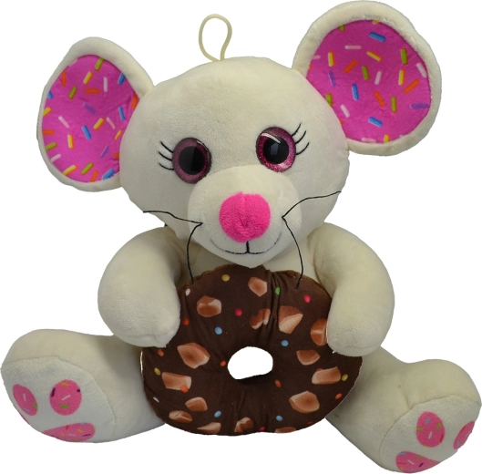Plyšová myš s donutom 30 cm