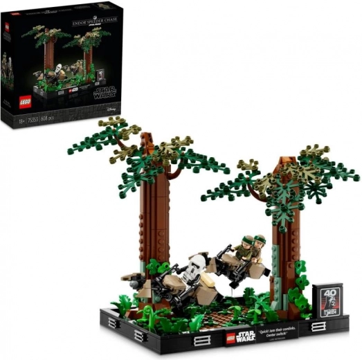 Lego Star Wars dioráma: hon na spídroch na Endore