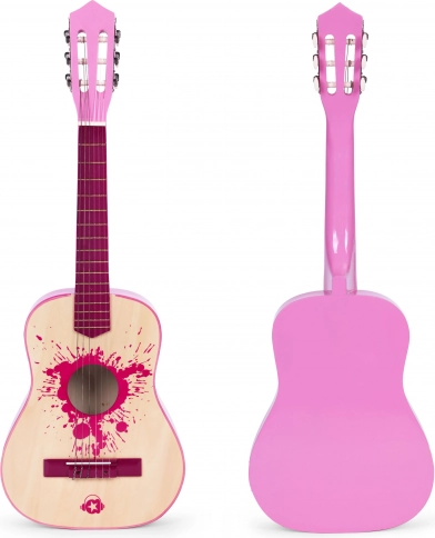 Detská gitara ružová so 6 strunami ECOTOYS