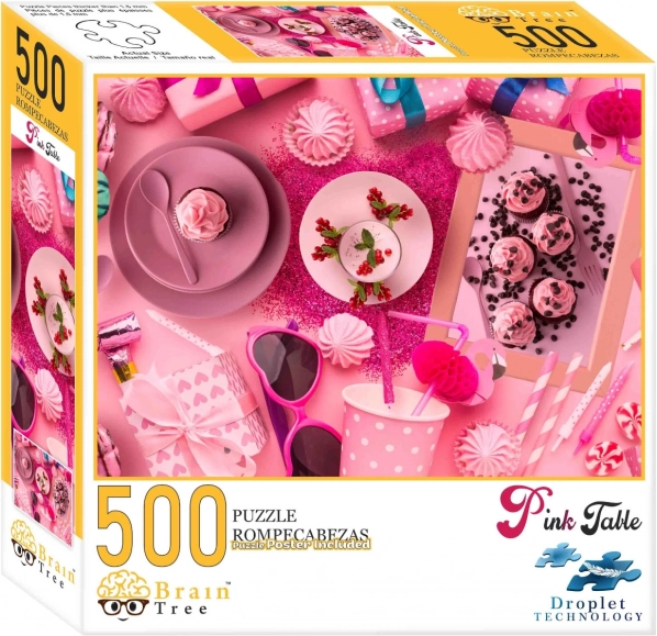 Puzzle Brain Tree Ružovo prestreté 500 dielikov