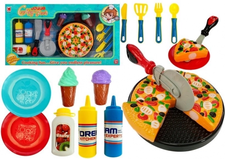 detský kuchársky set pizza a zmrzlina 20 dielov