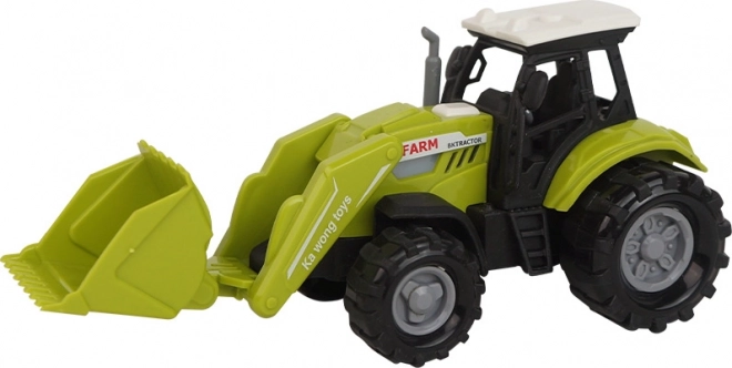Farmársky traktor s nakladačom so svetlami a zvukmi