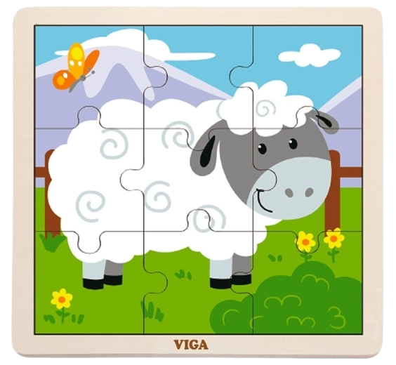 BABU drevené puzzle ovečka