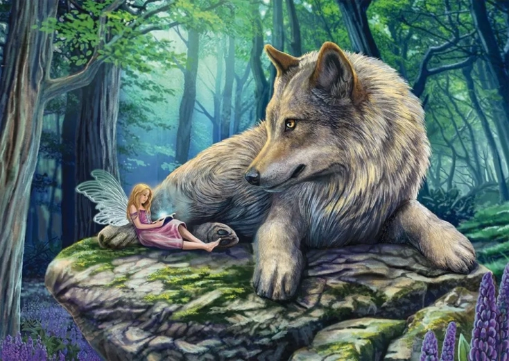 Puzzle Vlk a víla 500 dielikov