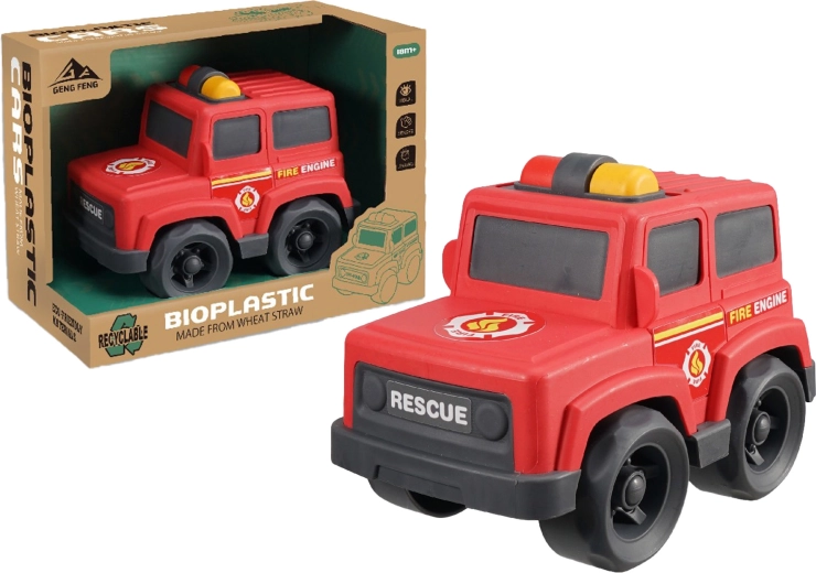 Bioplastové hasičské auto 17 cm
