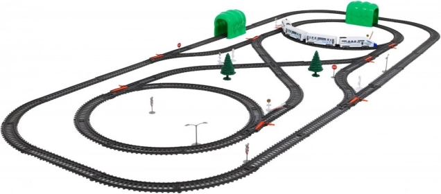 Veľká detská železnica s vagónmi a 9+ metrov dlhou traťou – 70 dielov