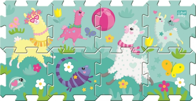 Pěnové puzzle veselé lamy TrefL