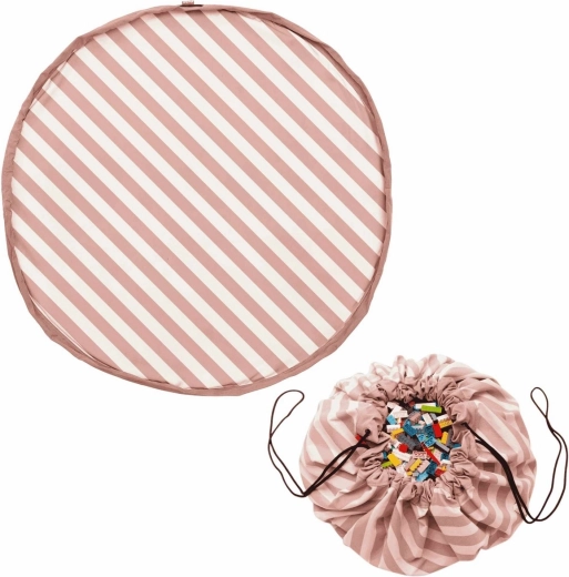 Play&Go Noomad original hracia deka a vak na hračky stripes pink - 1 kus