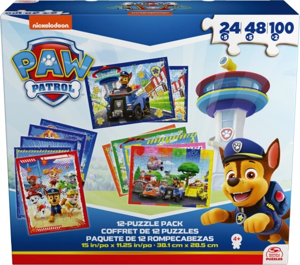 Tlapková patrola Veľké puzzle 12 ks