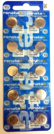 Renata 390 hodinková batéria 1,55 V, 60 mAh, balenie 10 ks