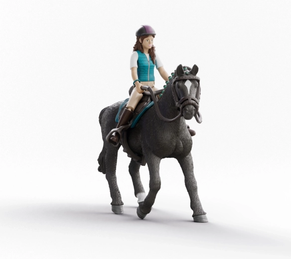 Schleich Horse Club Lisa a Storm – figúrka jazdkyne s koňom pre deti